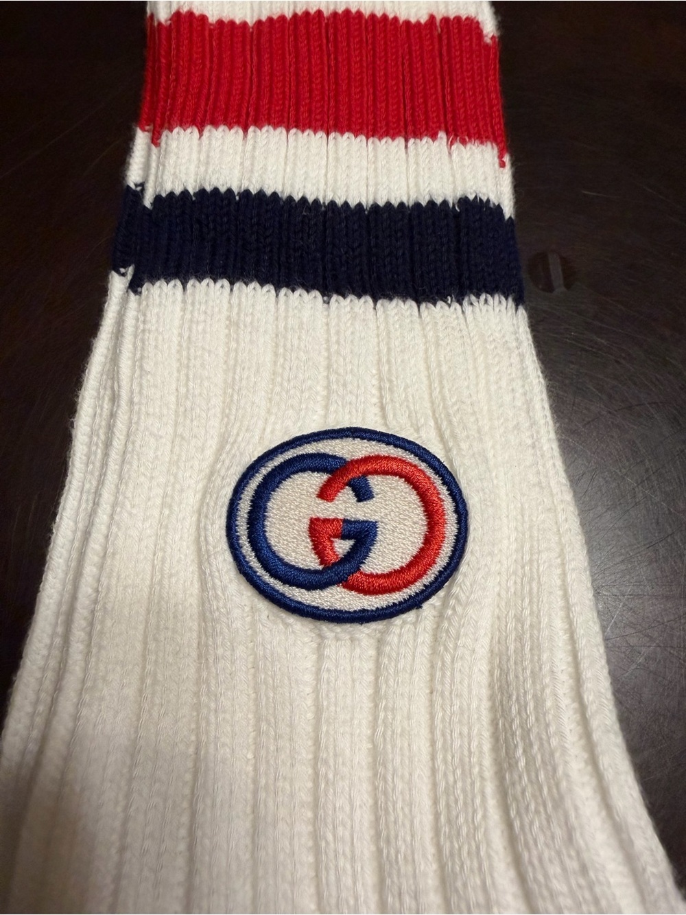 New Authentic Gucci GG Logo Socks White Size M - Picture 3 of 13
